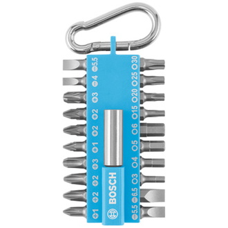 Bosch Schrauberbit-Set, 21-tlg., mit Snap-hook, Hellblau