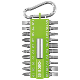 Bosch Schrauberbit-Set, 21-tlg., mit Snap-hook, Hellgrün