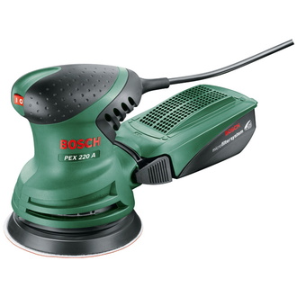 Bosch Exzenterschleifer PEX 220 A + Schleifblatt + Gummischleifteller