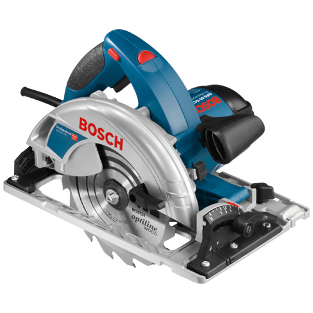 Bosch Handkreissäge GKS 65 GCE, incl. Kreissägeblatt, Zubehör, Karton