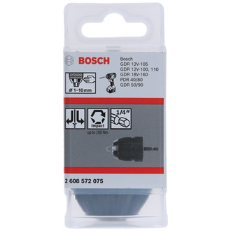 Bosch Schnellspannbohrfutter bis 10 mm, 1 bis 10 mm, 1/4" bis 6k
