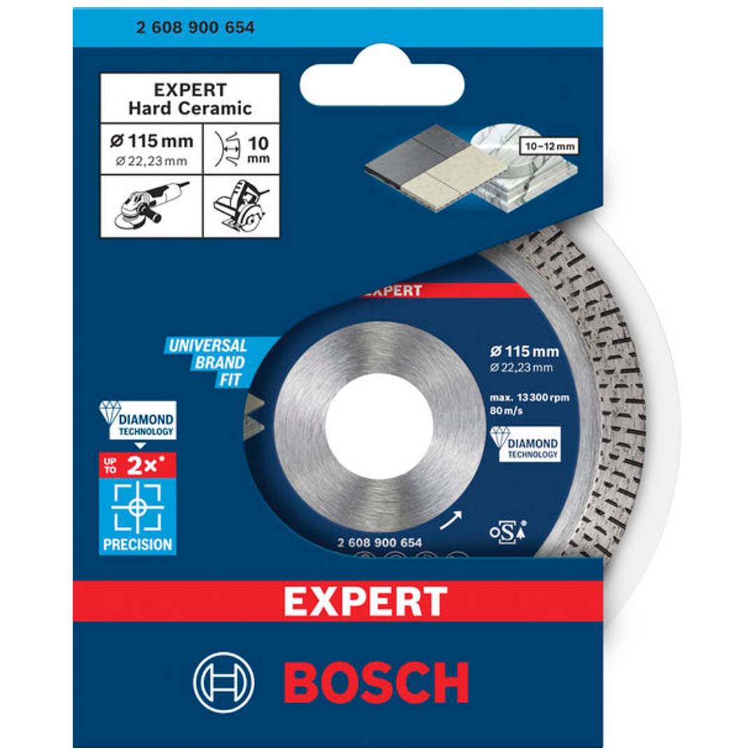 Bosch EXPERT HardCeramic Diamanttrennscheiben, 115 x 22,23 x 1,4 x 10 mm