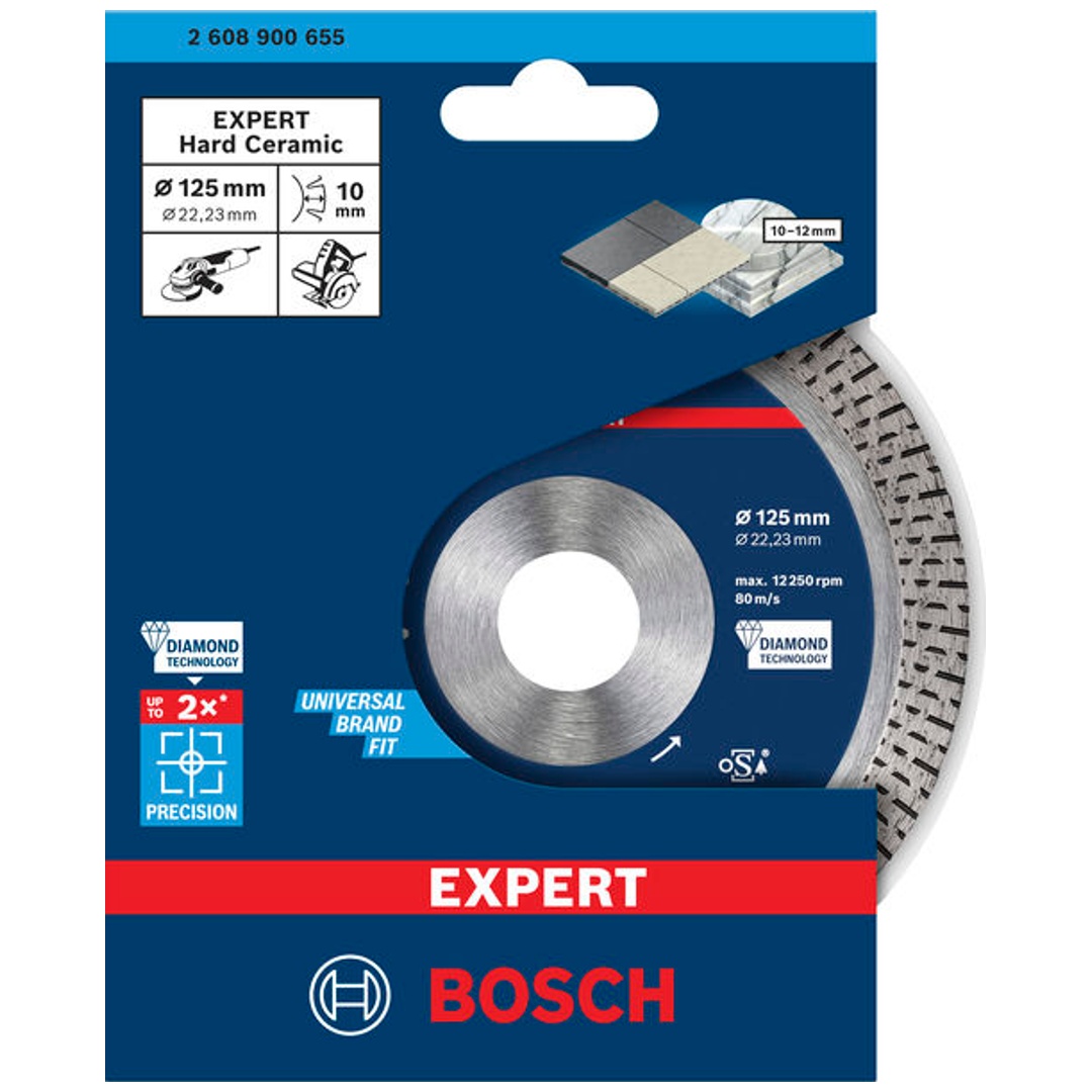 Bosch EXPERT HardCeramic Diamanttrennscheiben, 125 x 22,23 x 1,4 x 10 mm
