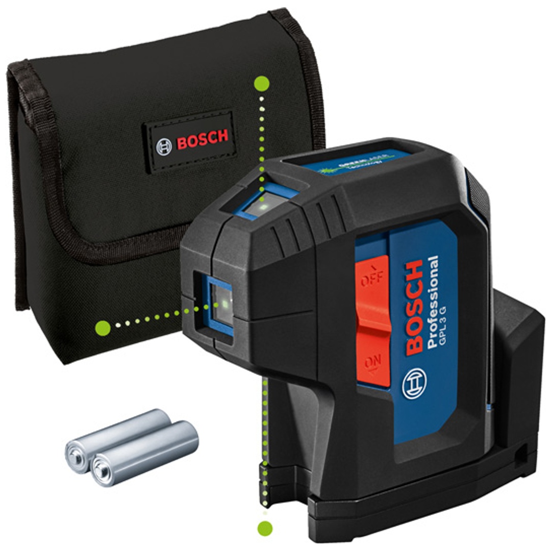Bosch Punktlaser GPL 3 G, LR6-Batterie, Tasche