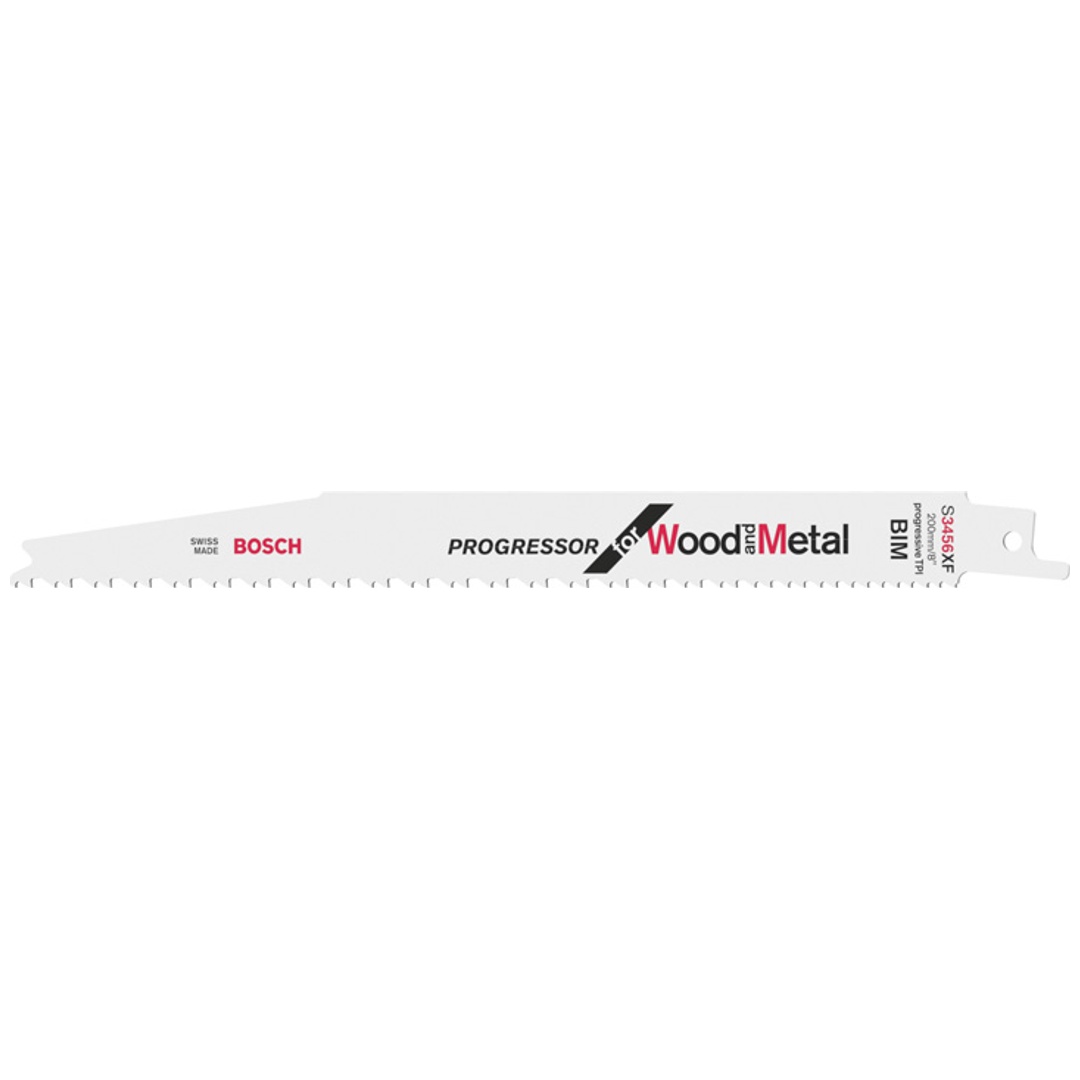 Bosch Säbelsägeblatt S 3456 XF, Progressor for Wood and Metal, 5er-Pack