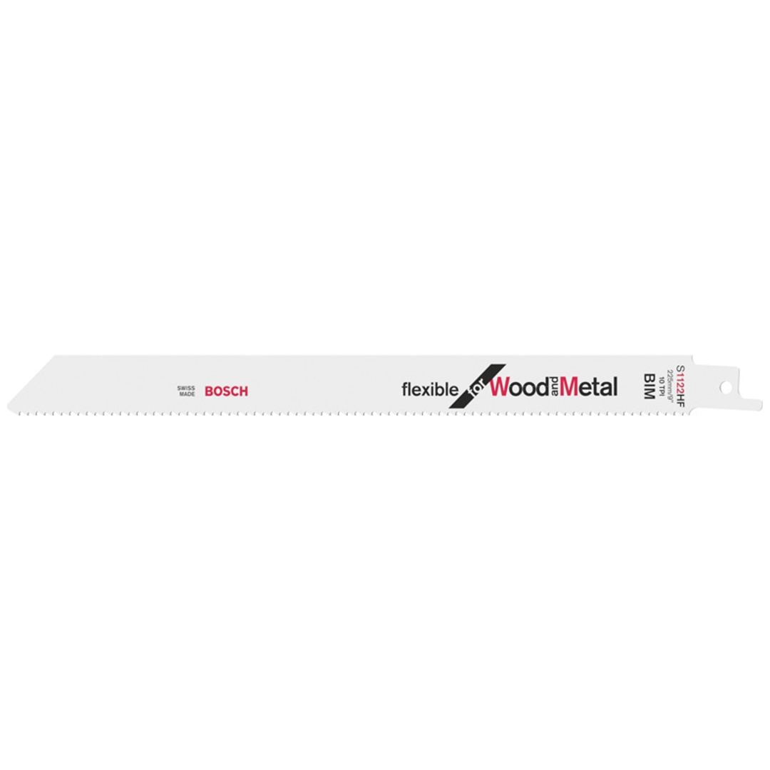 Bosch Säbelsägeblatt S 1122 HF, Flexible for Wood and Metal, 2er-Pack