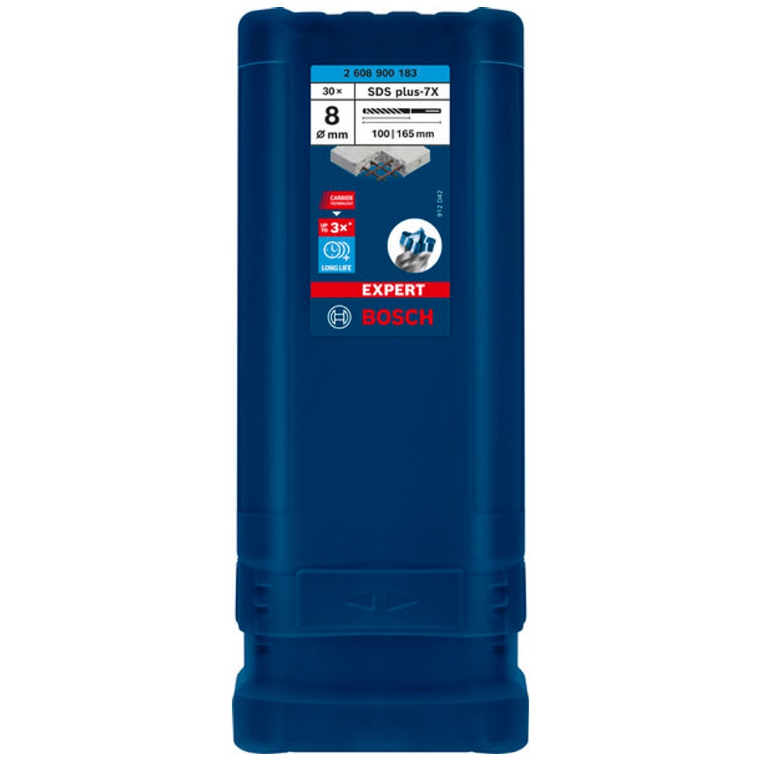 Bosch EXPERT SDS plus-7X Hammerbohrer, 8 x 100 x 165 mm, 30-tlg