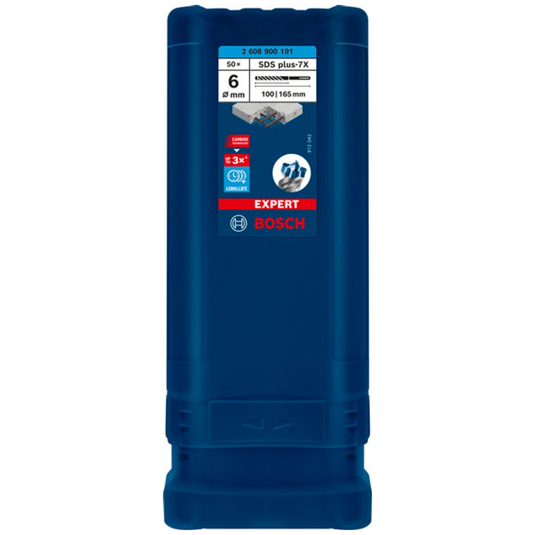 Bosch EXPERT SDS plus-7X Hammerbohrer, 6 x 100 x 165 mm, 50-tlg