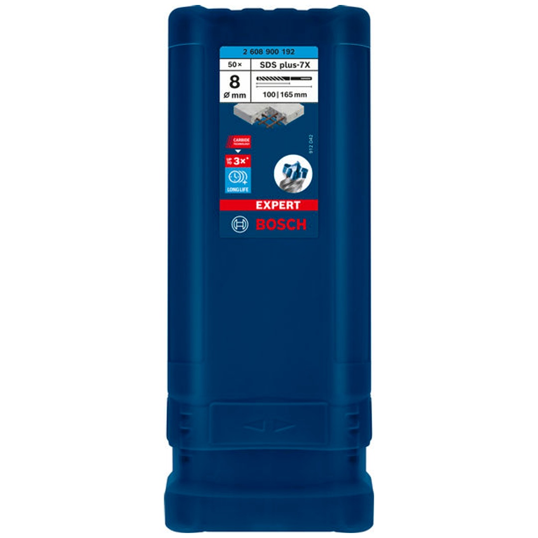 Bosch EXPERT SDS plus-7X Hammerbohrer, 8 x 100 x 165 mm, 50-tlg