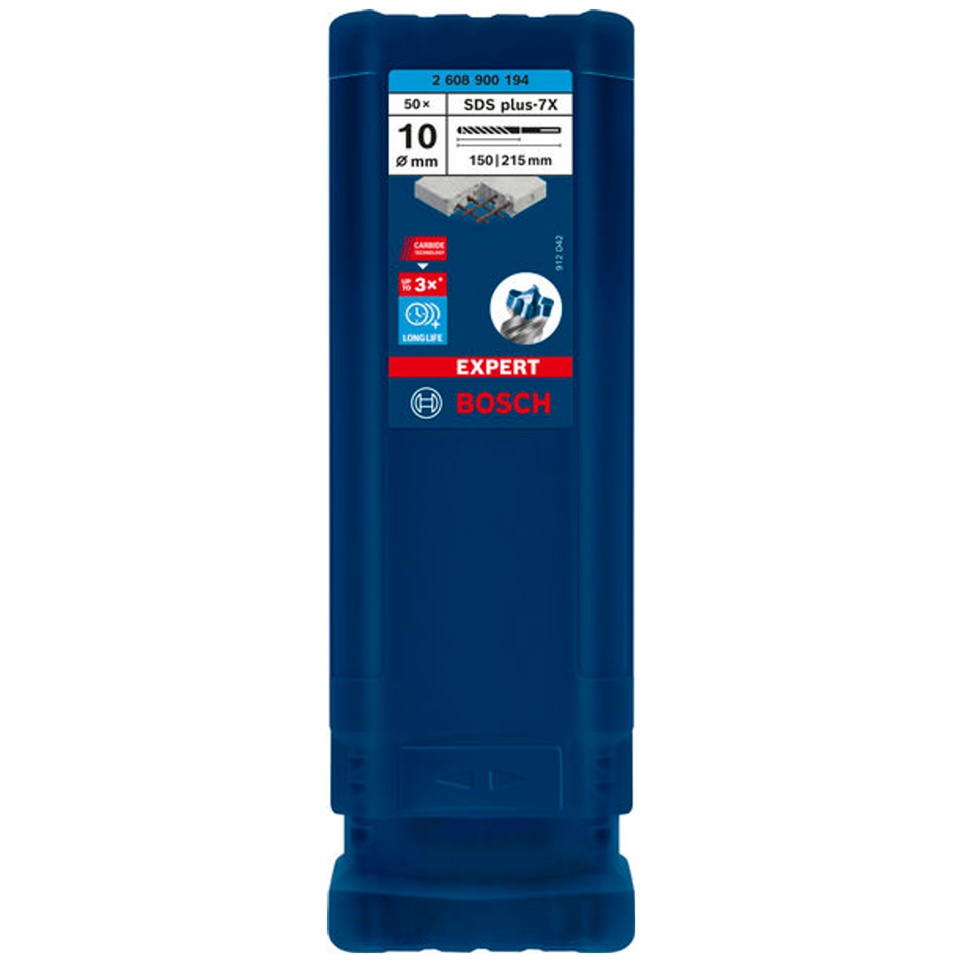 Bosch EXPERT SDS plus-7X Hammerbohrer, 10 x 150 x 215 mm, 50-tlg