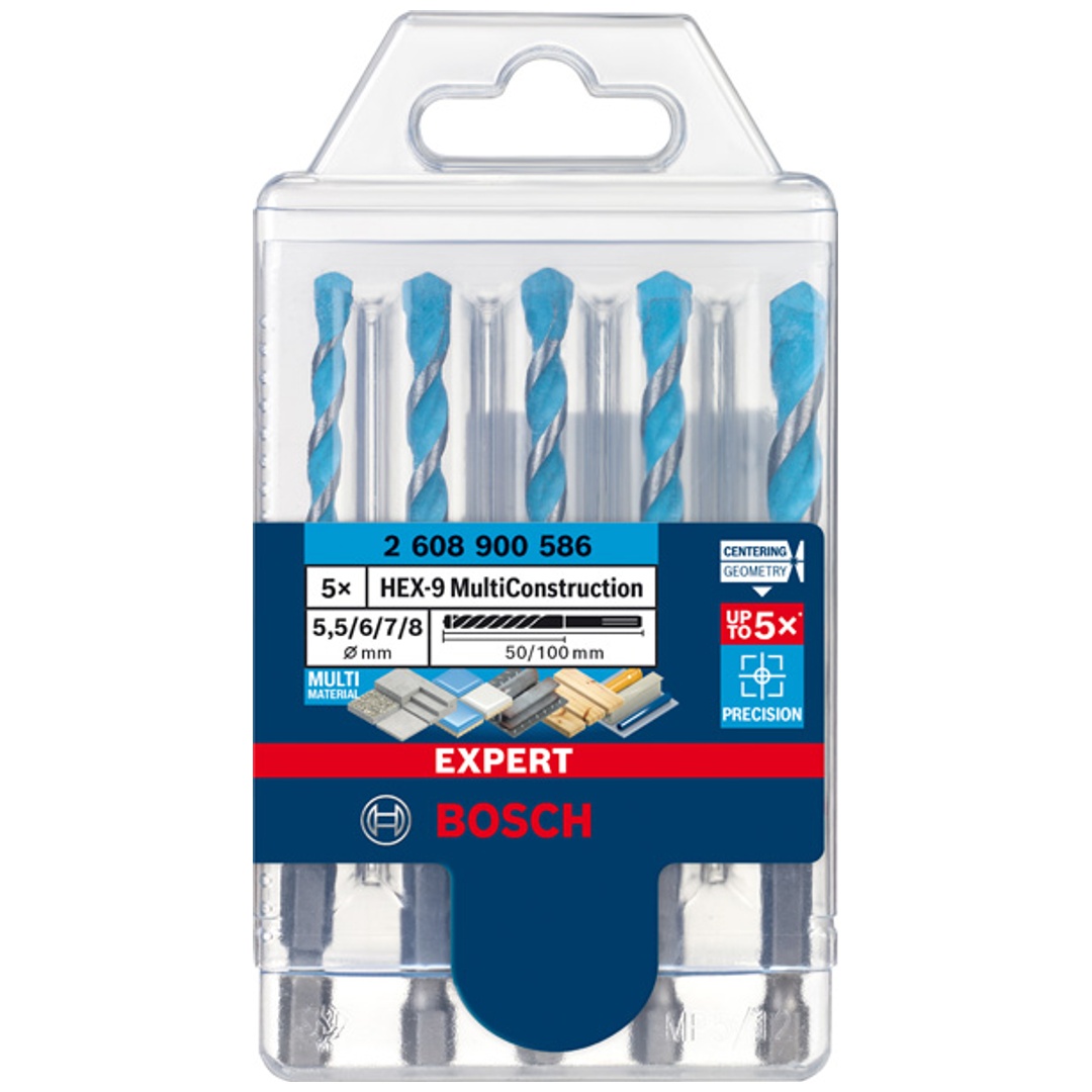 Bosch EXPERT HEX-9 MultiConstruction Bohrer-Set, 5,5/6/6/7/8 mm, 5-tlg.