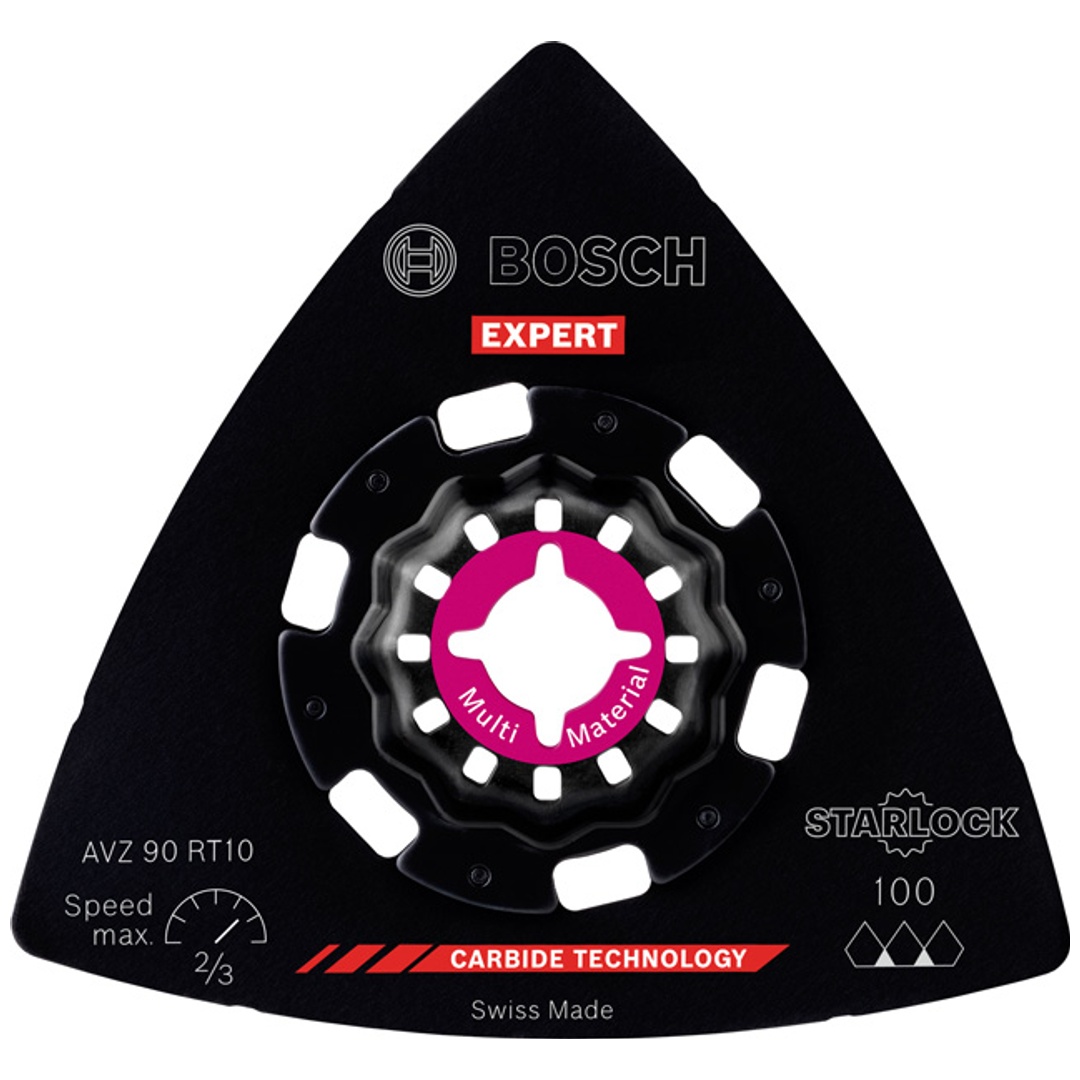 Bosch EXPERT Sanding Plate AVZ 90 RT10 Blatt für Multifunktionswerkzeuge, 90 mm