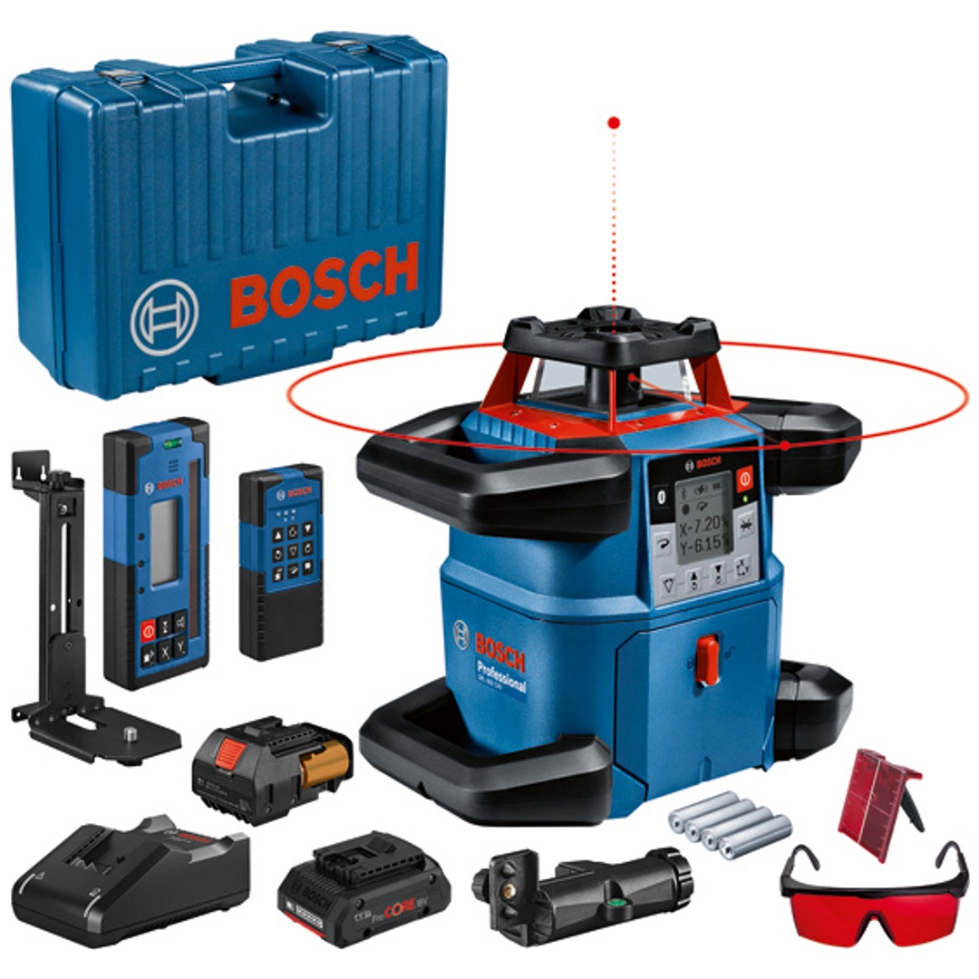 Bosch Professional Bosch Rotationslaser GRL 600 CHV, Akku, Ladegerät, Zubehö, Handwerkerkoffer