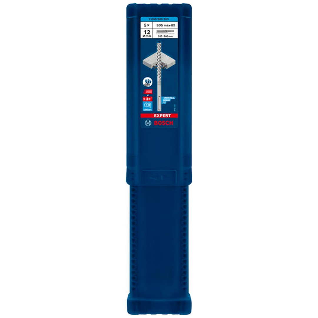 Bosch EXPERT SDS max-8X Hammerbohrer, 12 x 200 x 340 mm, 5 Stück