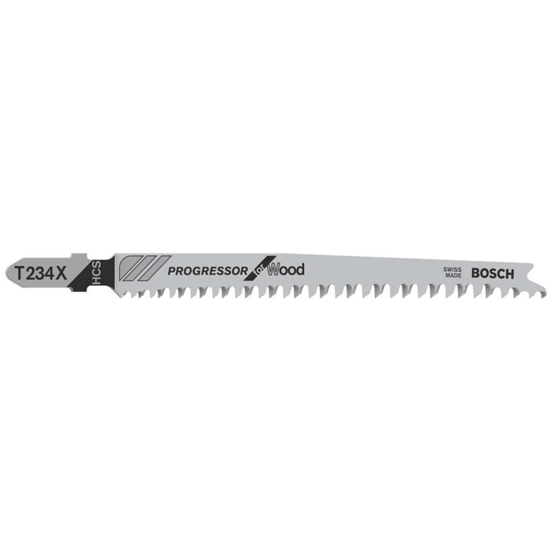 Bosch Stichsägeblatt T 234 X Progressor for Wood, 25er-Pack
