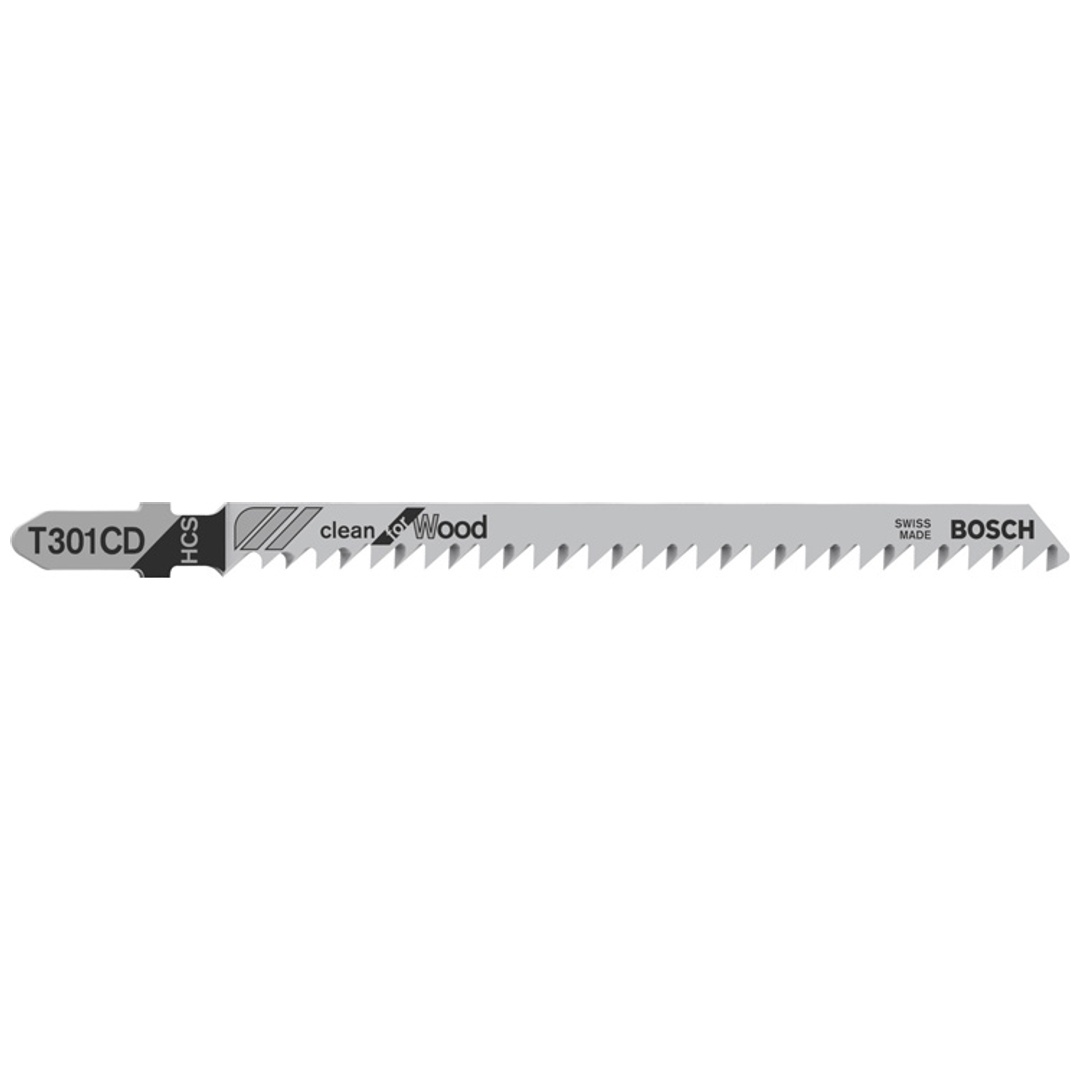Bosch Stichsägeblatt T 301 CD Clean for Wood, 5er-Pack