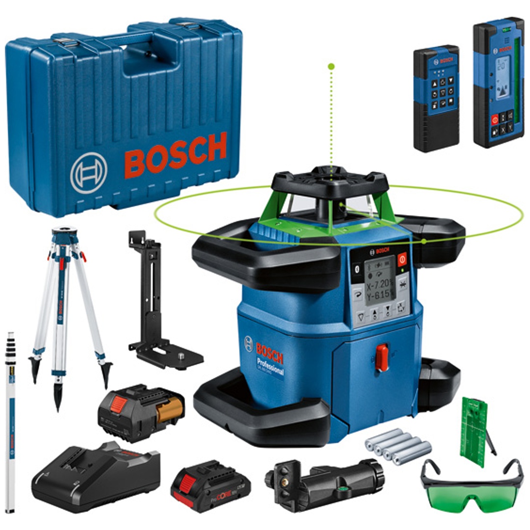 Bosch Rotationslaser GRL 650 CHVG mit Messstab GR 500 Professional