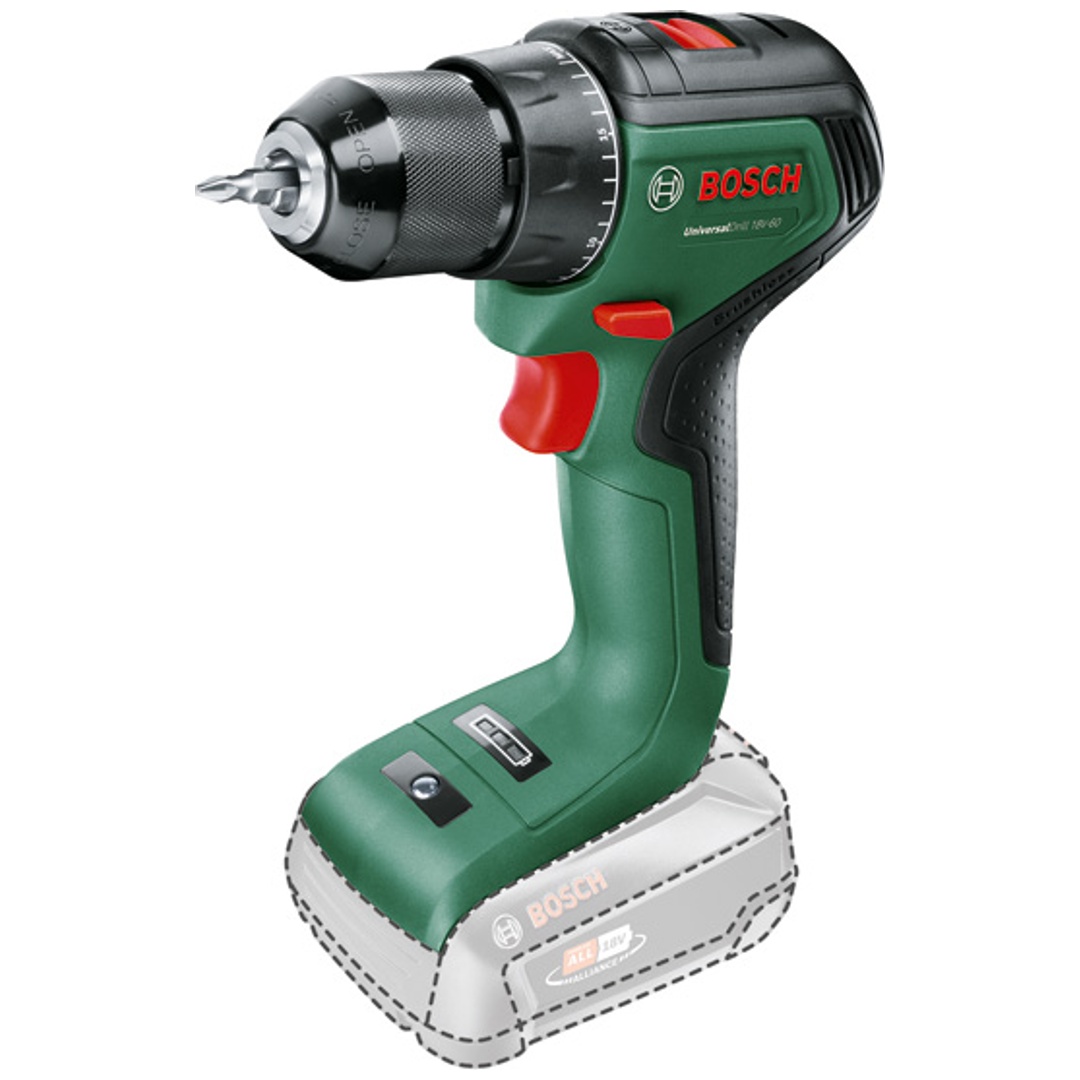Bosch Akku-Zweigang-Bohrschrauber UniversalDrill 18V-60, mit Doppelschrauberbit, im Karton