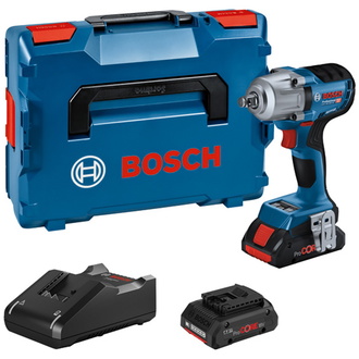 Bosch Akku-Drehschlagschrauber GDS 18V-450 HC, incl. 2x Akku ProCORE 4 Ah, Schnellladegerät, L-BOXX