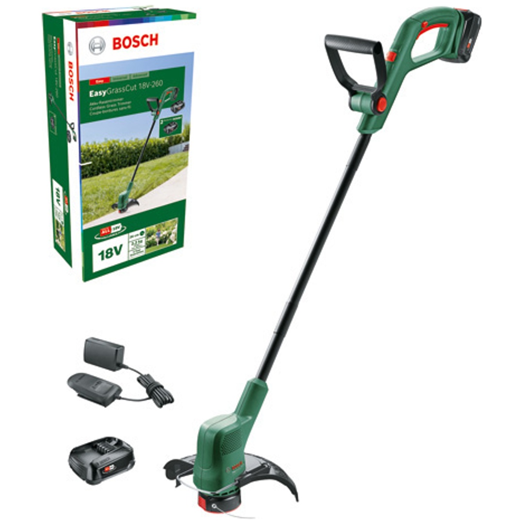 Bosch Akku-Rasentrimmer EasyGrassCut 18V-260, 2 x Akku PBA 18V 2.0Ah