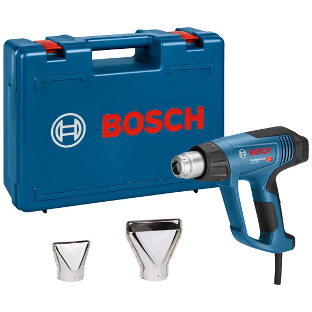 Bosch Heißluftgebläse GHG 23-66, 2 Düsen, Handwerkerkoffer