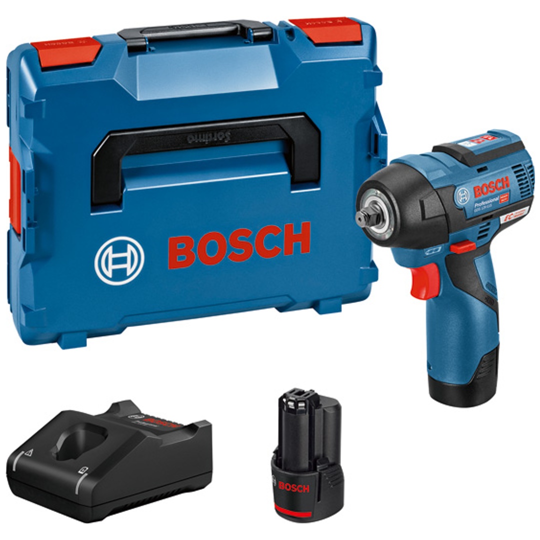 Bosch Akku-Drehschlagschrauber GDS 12V-115, incl. 2x Akku GBA 3 Ah, Schnellladegerät, L-BOXX