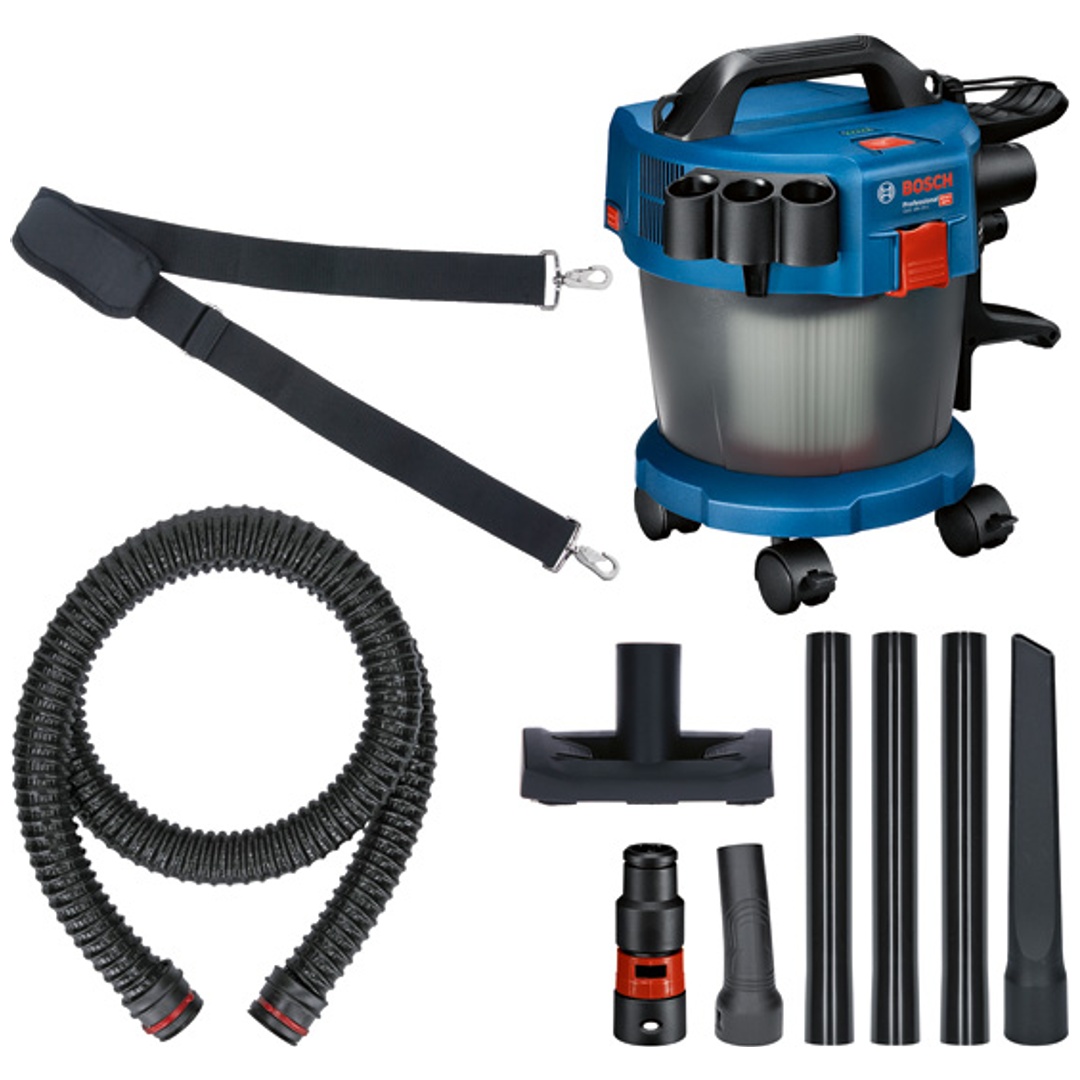 Bosch Professional Bosch Akku-Nass/Trockensauger GAS 18V-10 L, Solo Version, incl. Elektrowerkzeugadapter, Zubehör