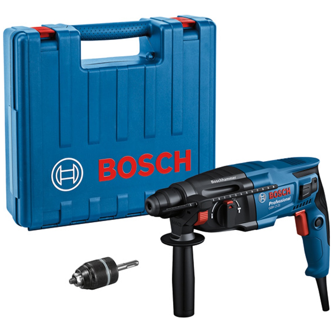 Bosch Bohrhammer GBH 2-21, SDS-plus, incl. Zubehör, Handwerkerkoffer