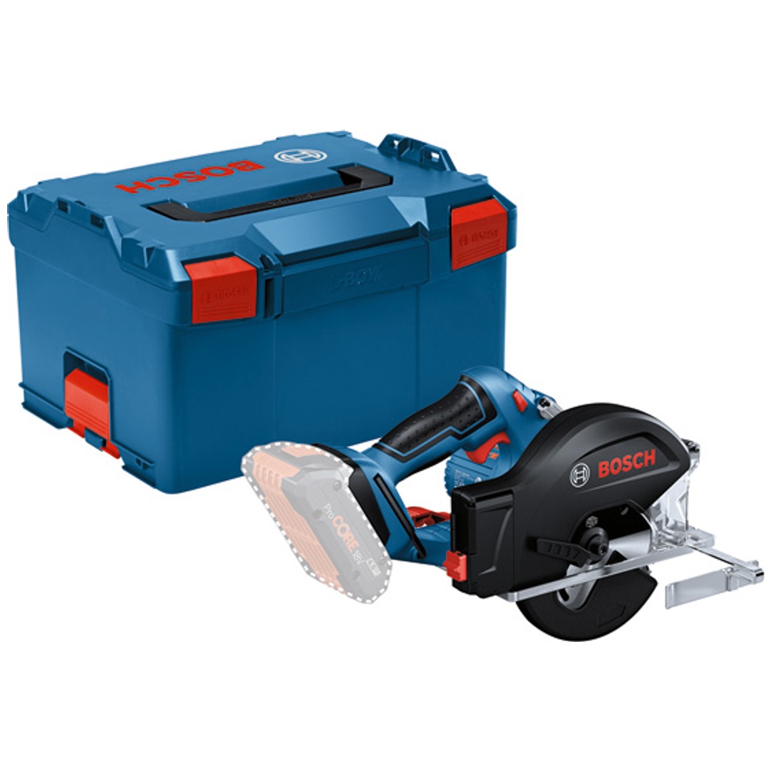 Bosch Professional Bosch Akku-Metallkreissäge GKM 18V-50, incl. Sägeblatt, Parallelanschlag, L-BOXX