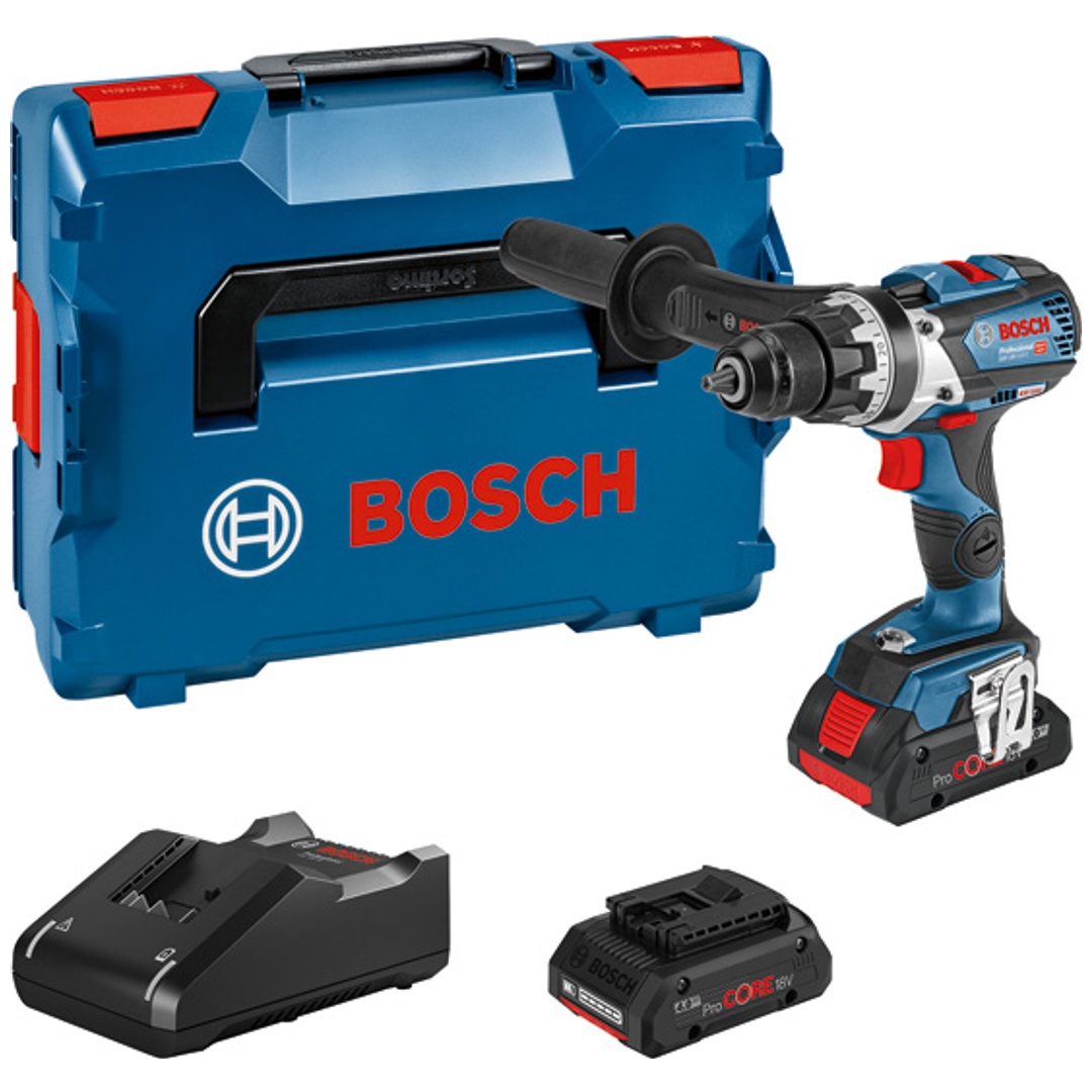 Bosch Akku-Bohrschrauber GSR 18V-110 C, incl. 2x Akku ProCORE 4 Ah, Schnellladegerät, L-BOXX