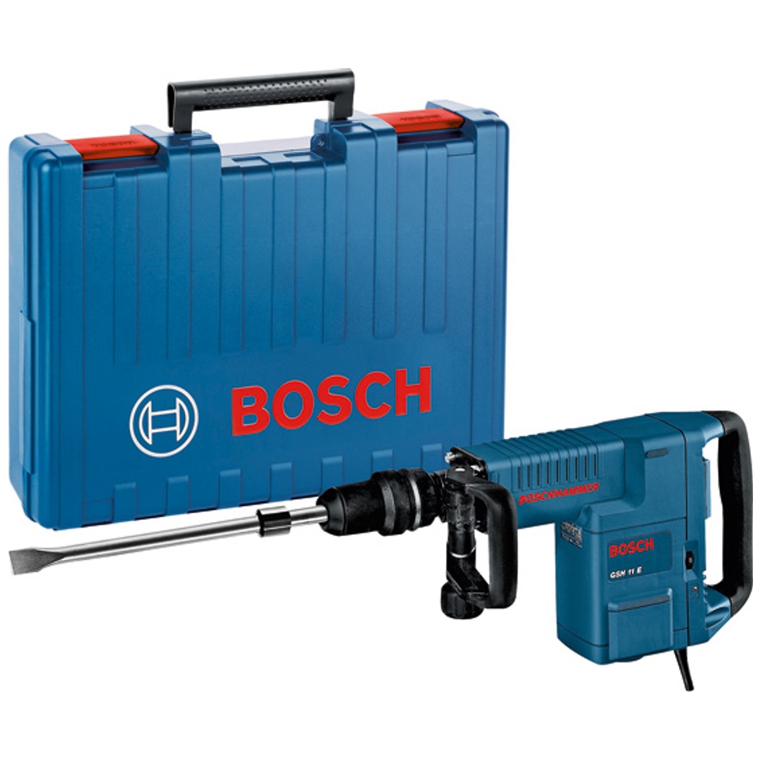 Bosch Professional Bosch Schlaghammer GSH 11 E, SDS-max, incl. Flachmeißel, Zubehör, Handwerkerkoffer