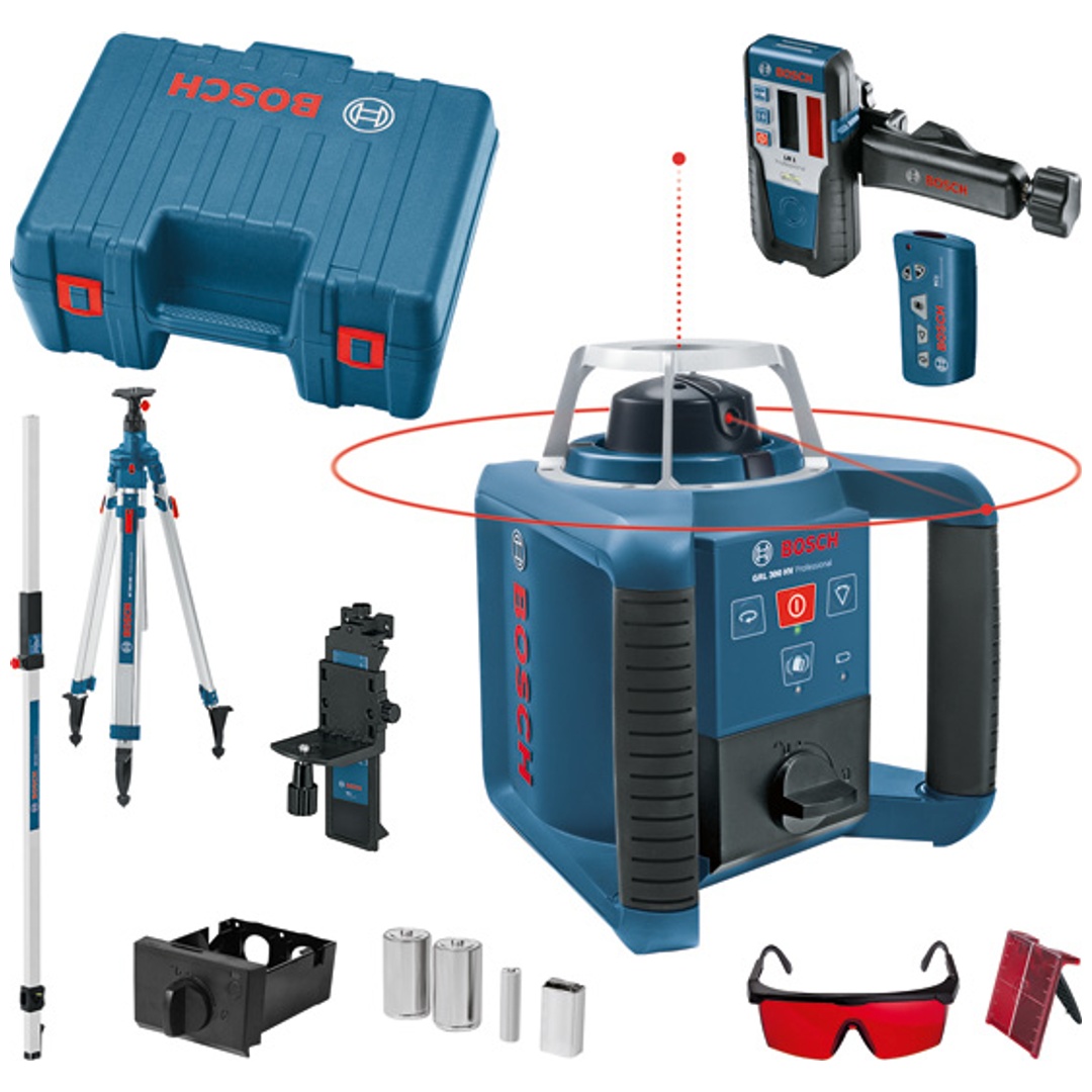 Bosch Rotationslaser GRL 300 HV, mit RC 1, WM 4, LR 1, BT 300 HD und GR 240