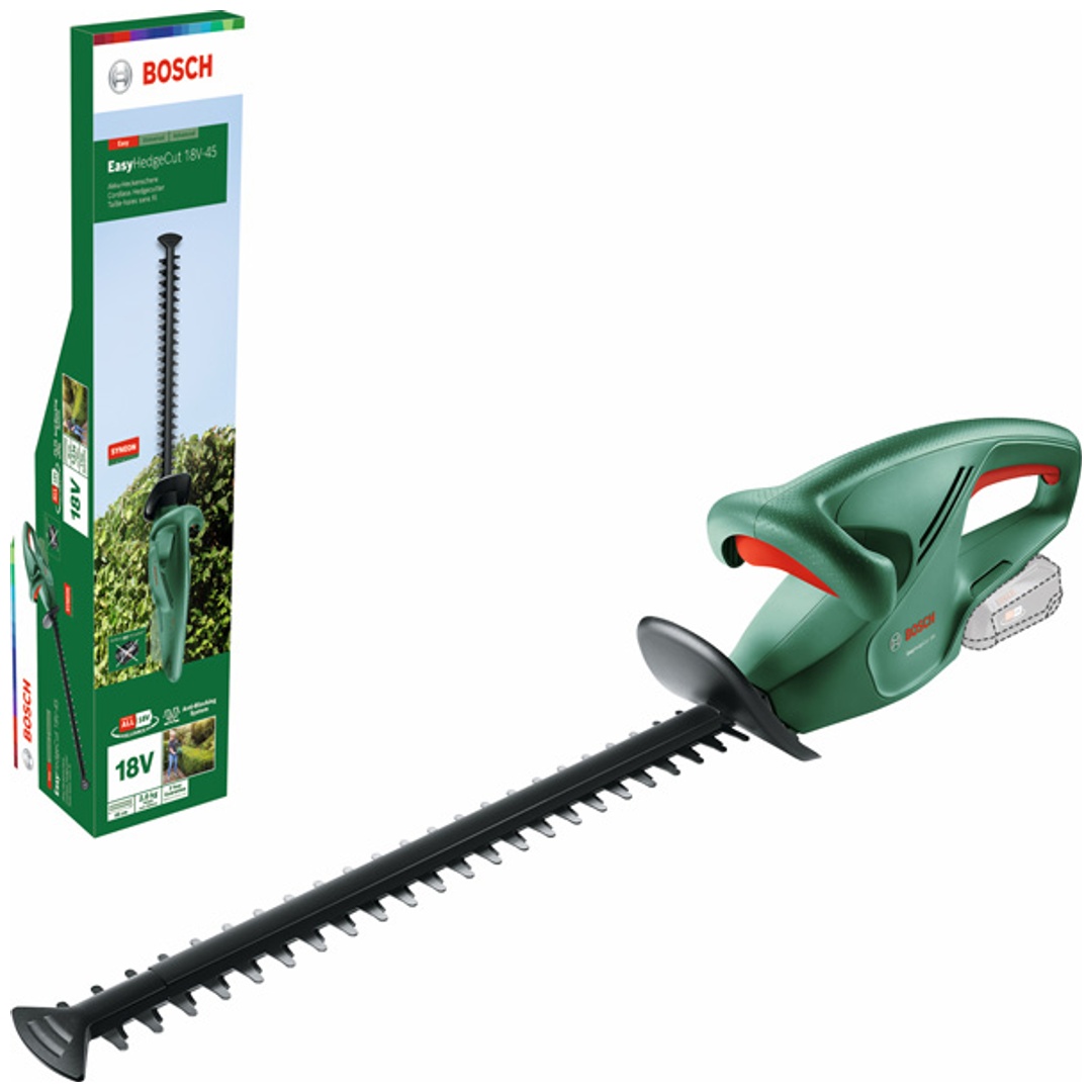 Bosch Akku-Heckenschere EasyHedgeCut 18-45 mit Messerabdeckung