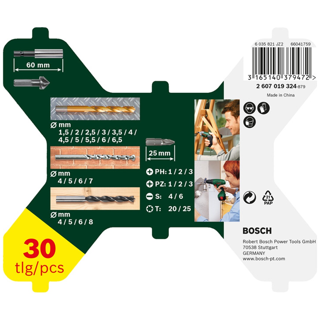Bosch X-Line TiN-beschichtetes Set, 30?tlg.