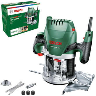 Bosch Oberfräse Holzfräse POF 1200 AE, incl. Zubehör, im Karton