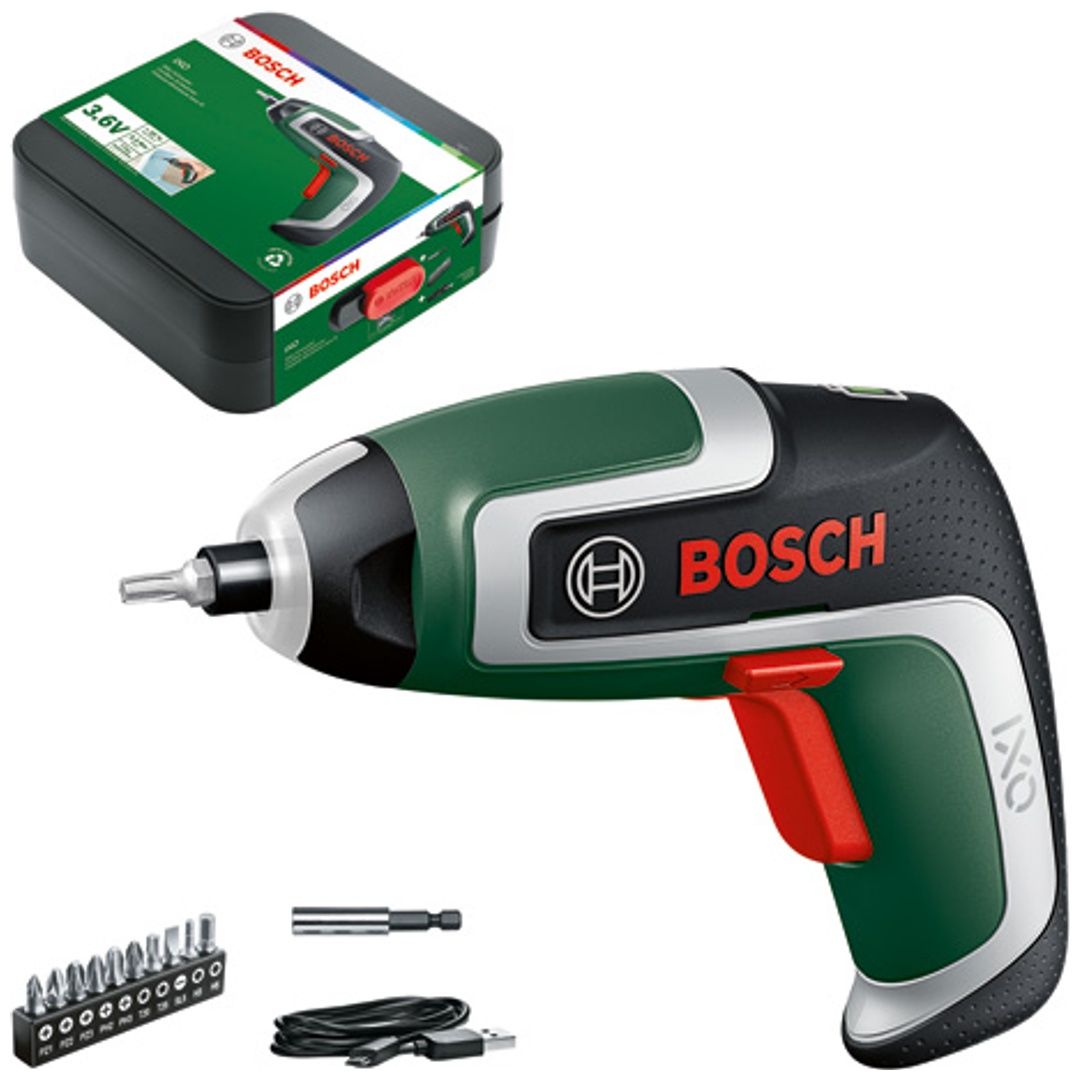Bosch Akku-Schrauber IXO 7 mit 10 Stand. Bits u. Aufbewahrungsbox