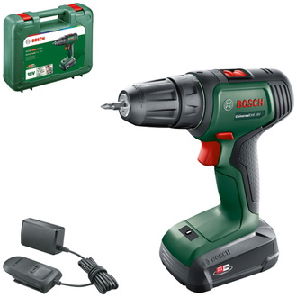 Bosch Akku-Zweigang-Bohrschrauber UniversalDrill 18V, incl. Akku PBA 1,5 Ah, Ladegerät, Bit, Tragekoffer