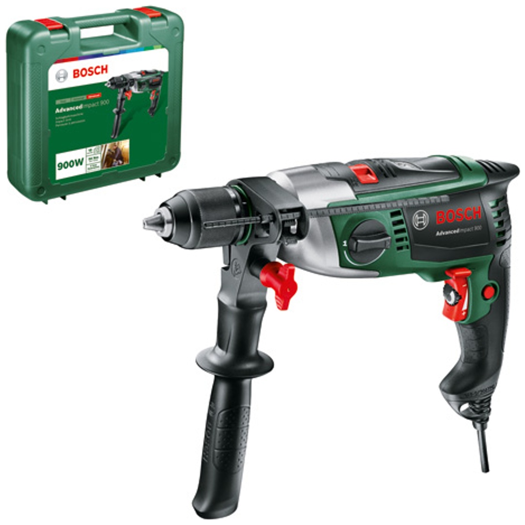 Bosch Schlagbohrmaschine AdvancedImpact 900, incl. Zubehör, Kunststoffkoffer