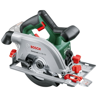 Bosch Akku-Kreissäge UniversalCirc 18V-53, incl. Parallelanschlag, Kreissägeblatt, Zubehör, Karton
