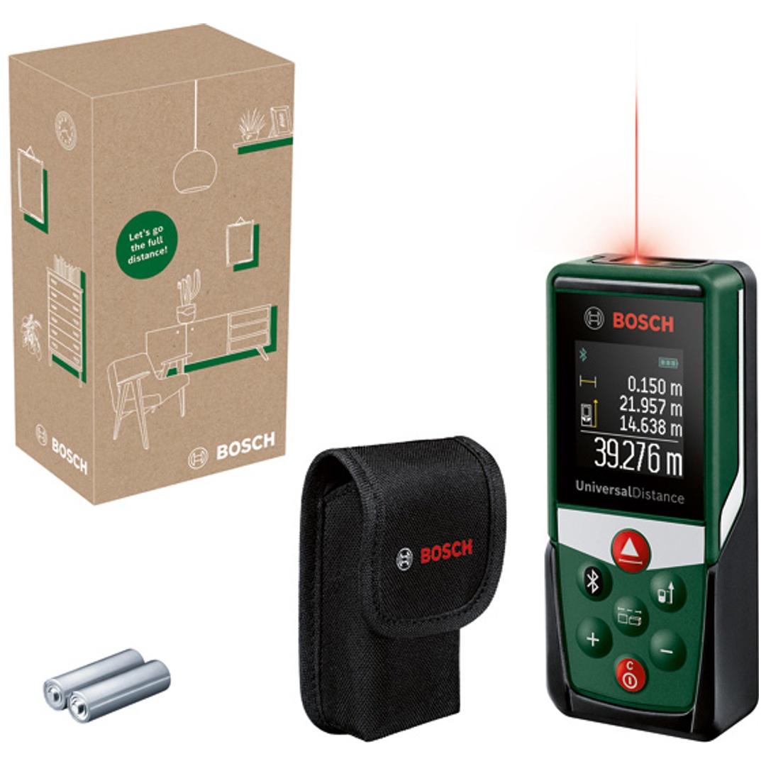 Bosch Digitaler Laser-Entfernungsmesser UniversalDistance 40C, incl. Zubehör, eCommerce-Karton