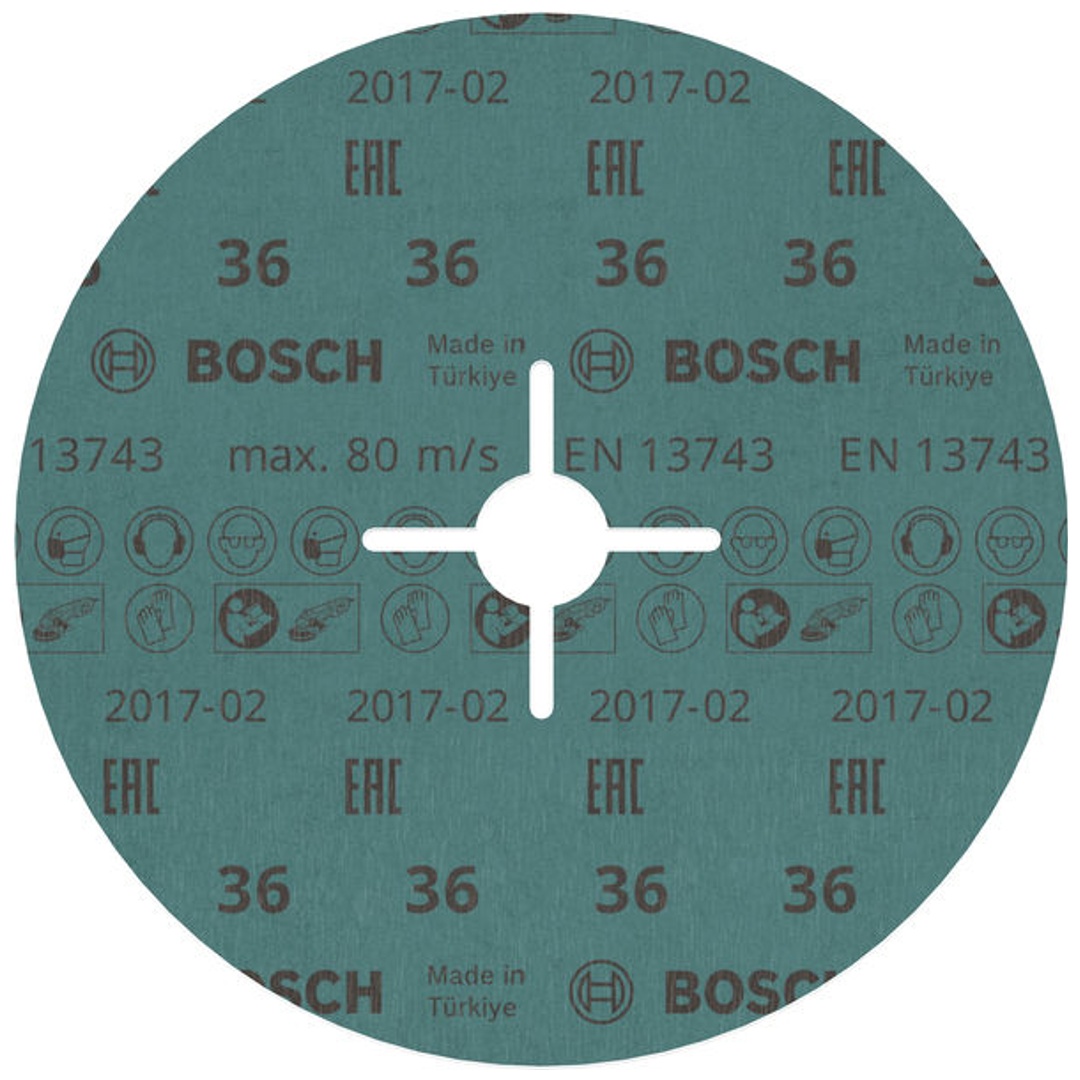 Bosch Fiberschleifscheibe R780, Best for Metal and Inox, 180 x 22,23 mm, 36