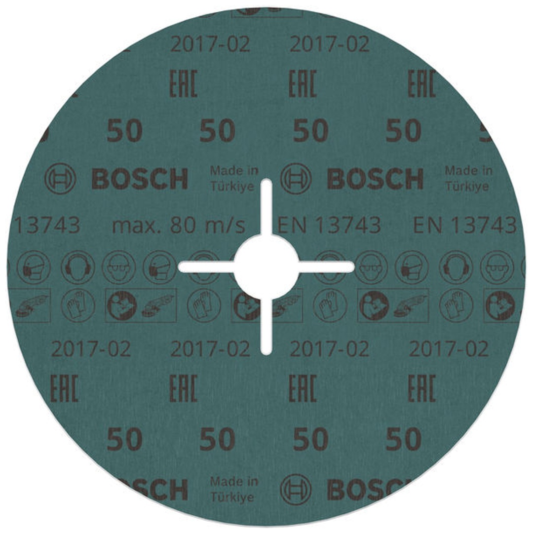 Bosch Fiberschleifscheibe R780, Best for Metal and Inox, 180 x 22,23 mm, 50