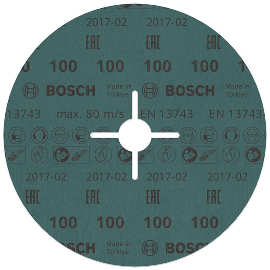 Bosch Fiberschleifscheibe R780, Best for Metal and Inox, 180 x 22,23 mm, 100