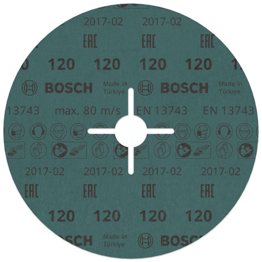 Bosch Fiberschleifscheibe R780, Best for Metal and Inox, 180 x 22,23 mm, 120