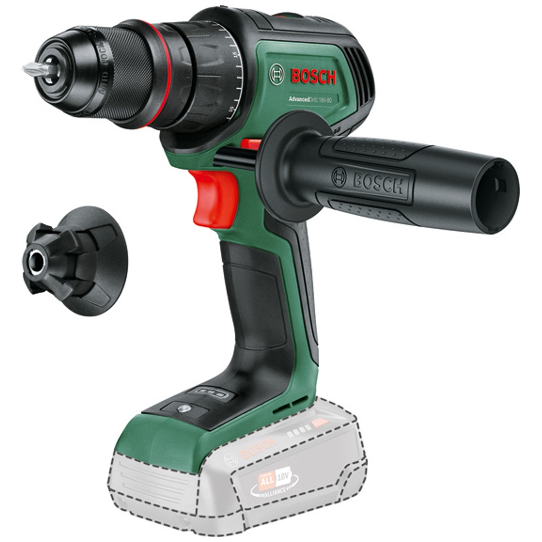 Bosch Akku-Bohrschrauber AdvancedDrill 18V-80 QuickSnap, incl. Zubehör, Karton