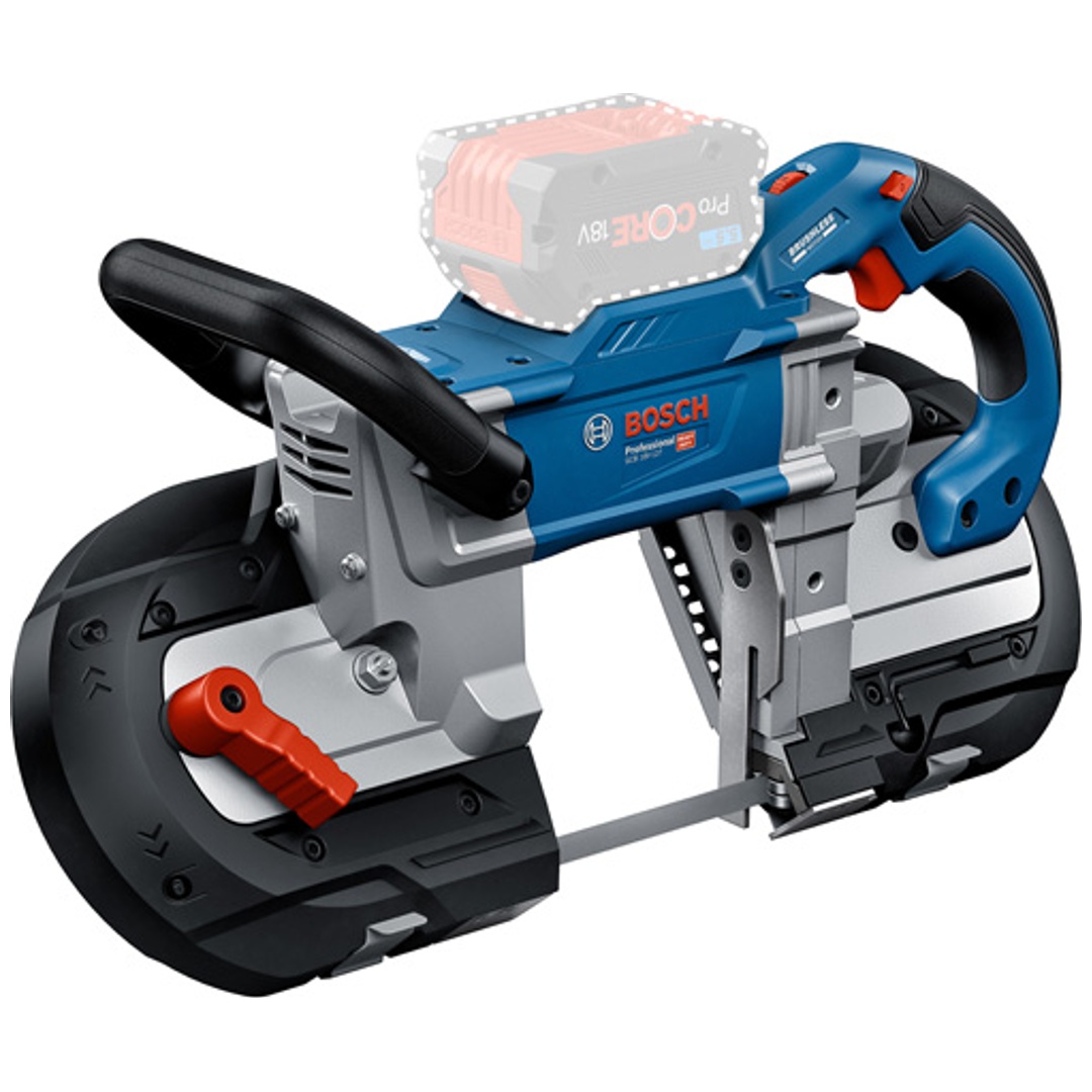Bosch Akku-Bandsäge GCB 18V-127, incl. Bandsägeblatt, Zubehör, Karton