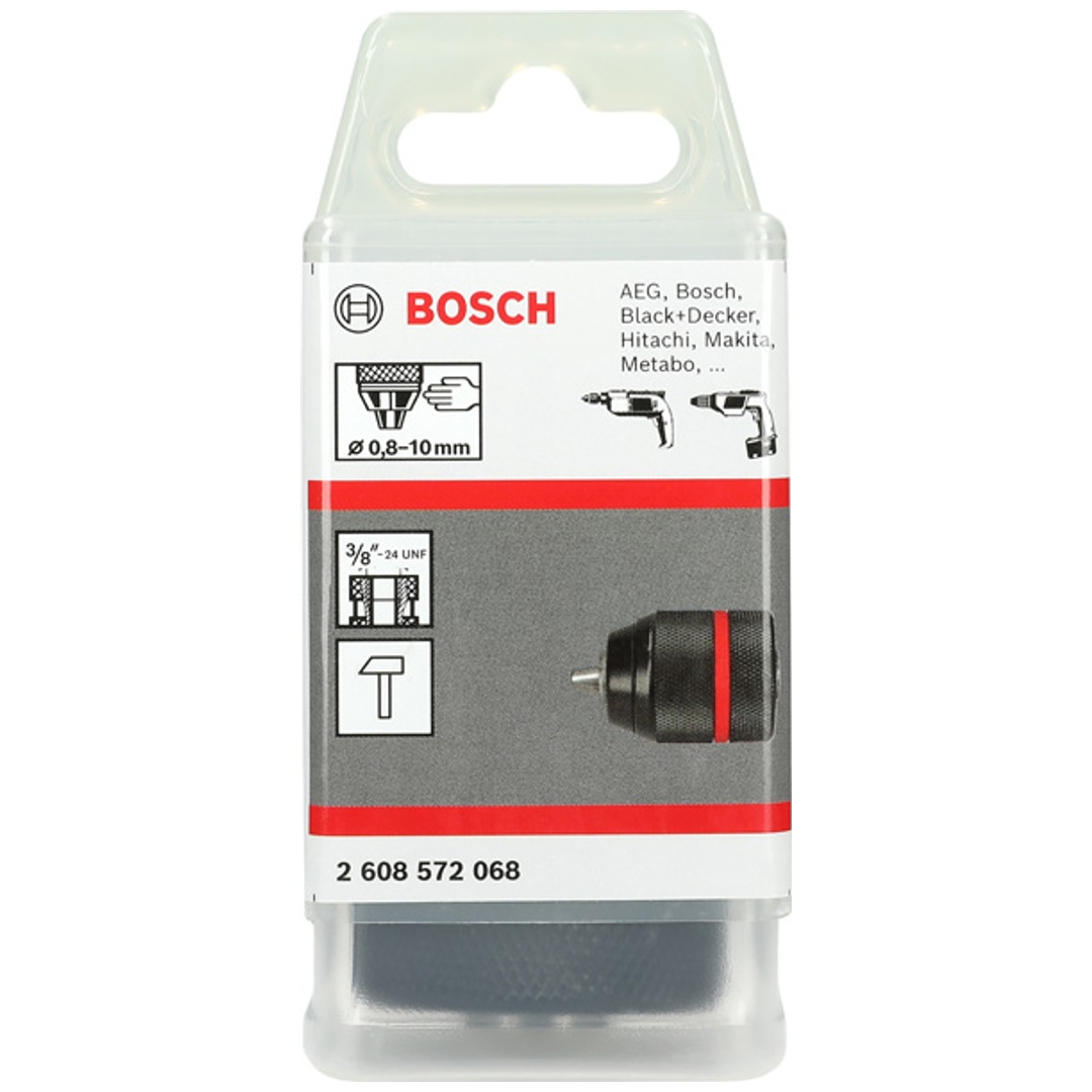 Bosch Schnellspannbohrfutter bis 10 mm, 1 bis 10 mm, 3/8 bis 24