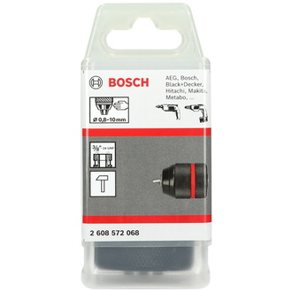 Bosch Schnellspannbohrfutter bis 10 mm, 1 bis 10 mm, 3/8" bis 24