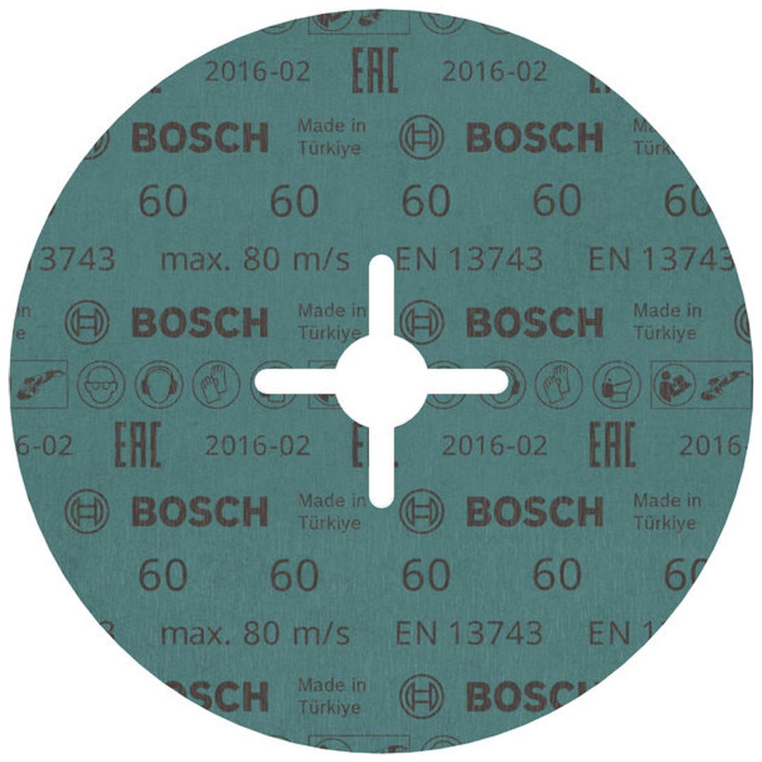 Bosch Fiberschleifscheibe R574, Best for Metal, Zirkonkorund, 180 mm, 22,23 mm, 60