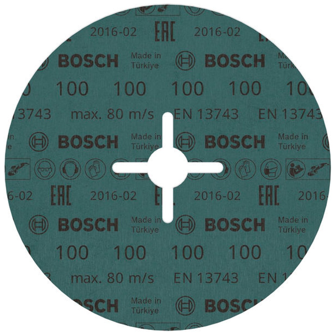 Bosch Fiberschleifscheibe R574, Best for Metal, Zirkonkorund, 180 mm, 22,23 mm, 100